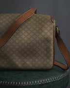 "CELINE" 80’s macadam canvas shoulder bag