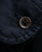 "Yohji Yamamoto COSTUME d’HOMME" Minimal detail cotton poplin black shirt