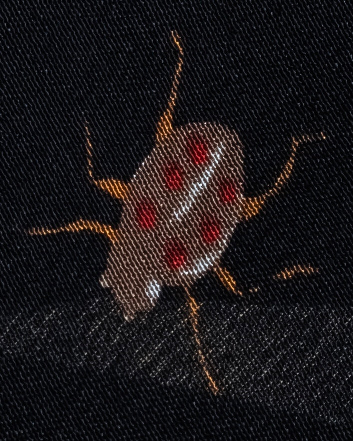 "GUCCI" Flower＆insect motif silk scarf