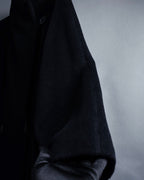 "allegri" Crossover design 2-way collar wool coat