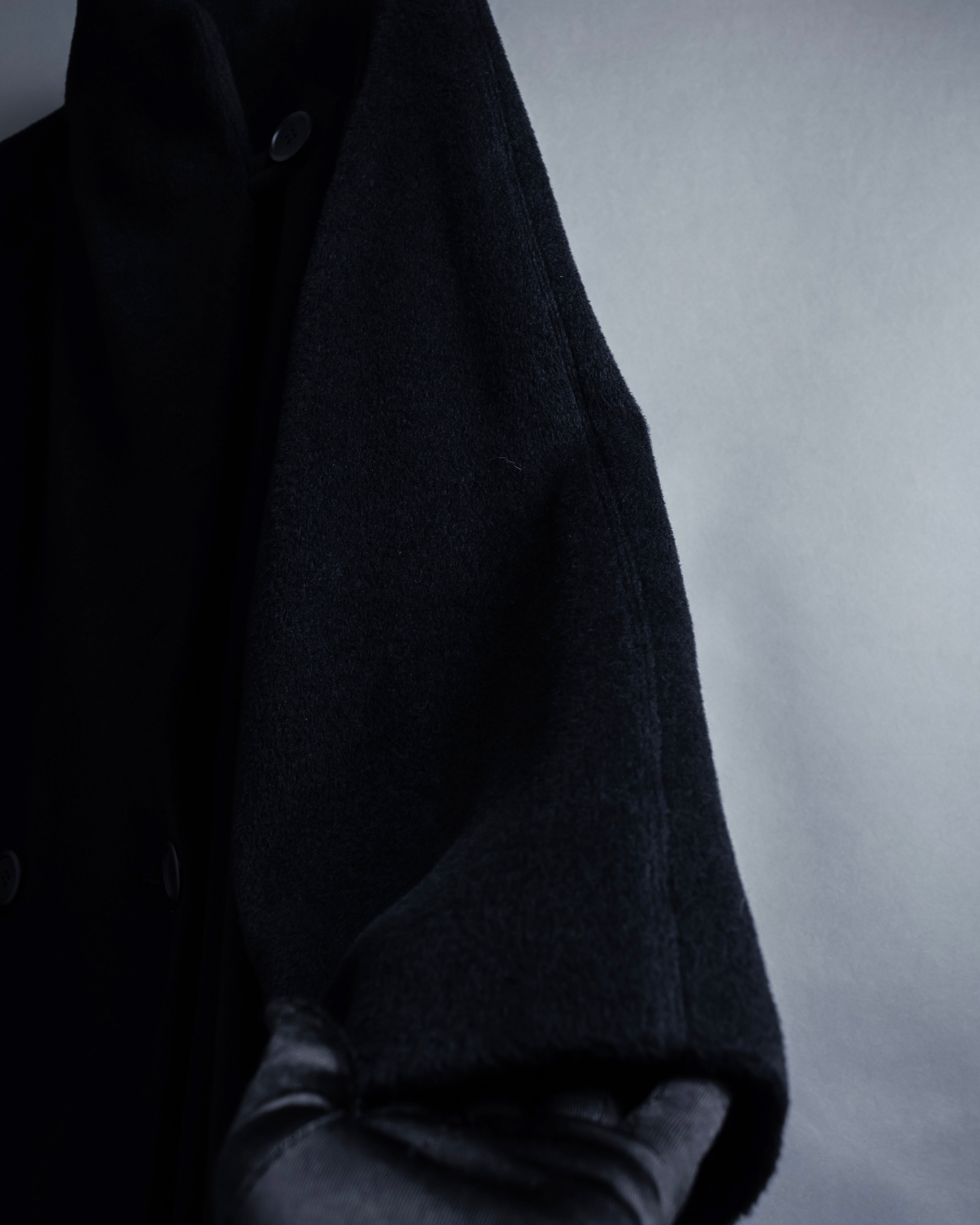 "allegri" Crossover design 2-way collar wool coat