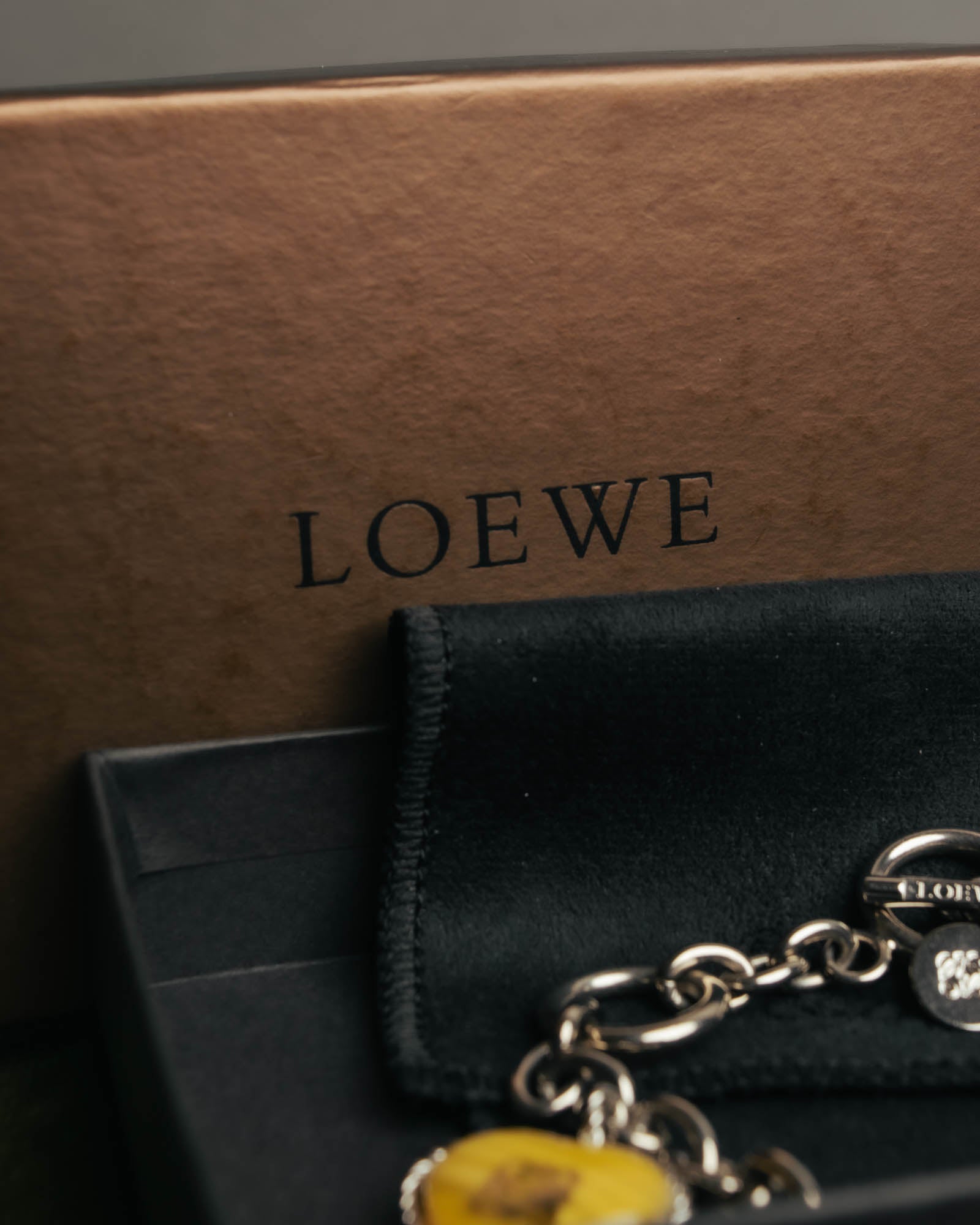 “LOEWE“ 16AW Yellow heart charm chain bracelet