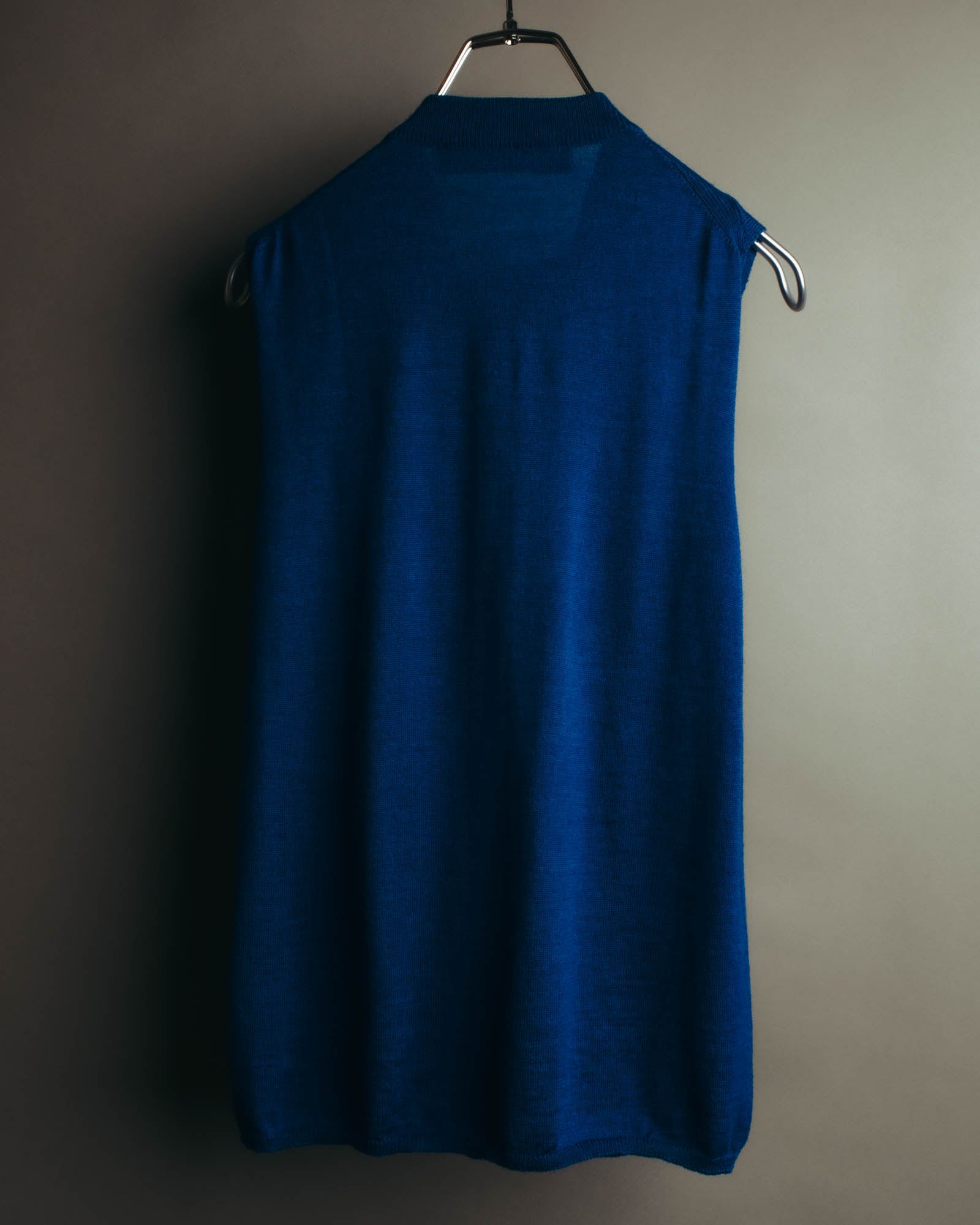 "LANVIN" 00's Elegant wool silk sleeveless knit top