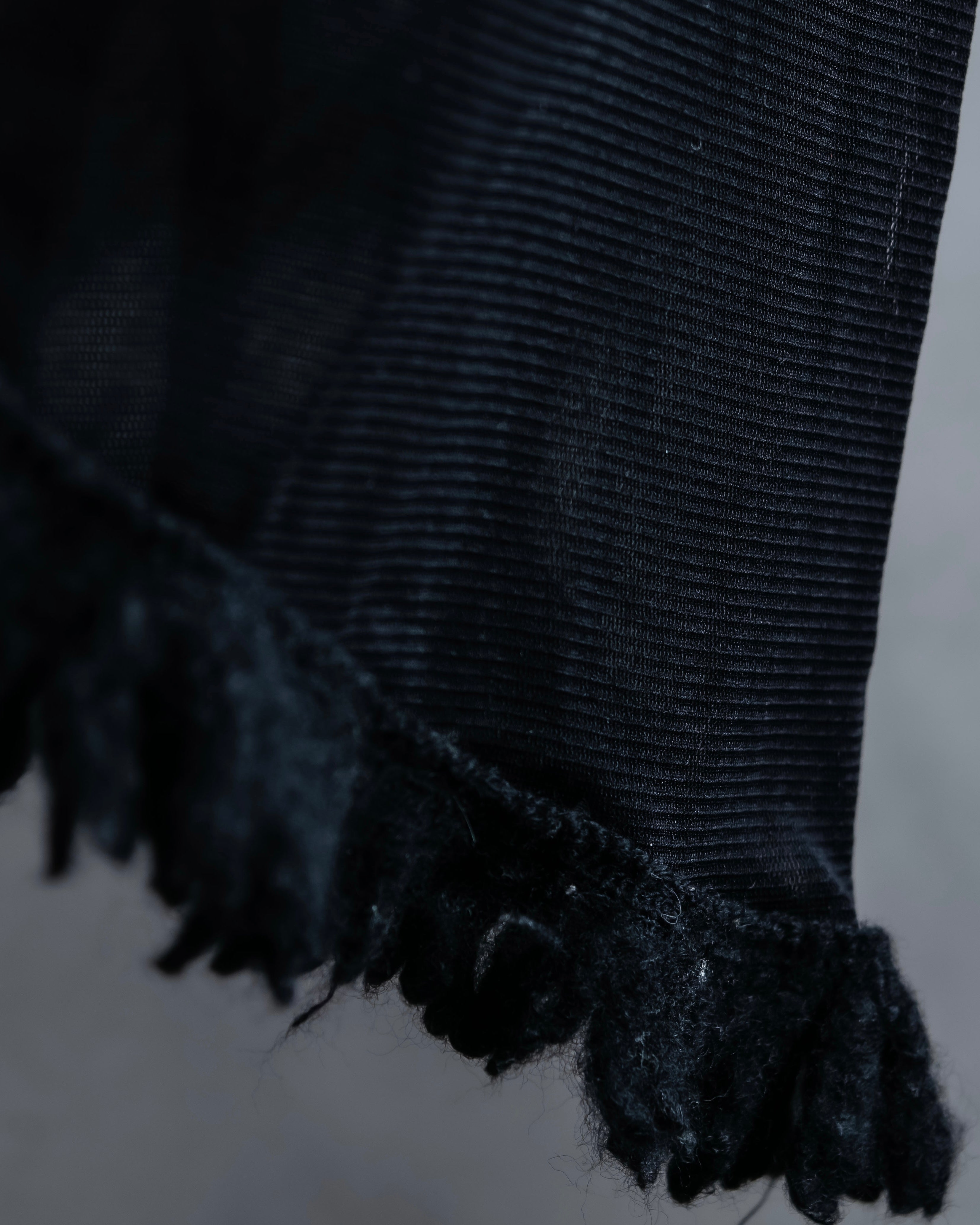 “Jean Paul Gautier” Fringe detailed  asymmetry shear top