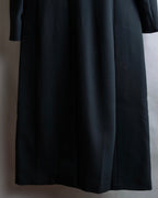 "VALENTINO" Solid no collar dart shaped long coat