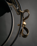 –SPECIAL– “GUCCI” Michele period Ribbon pearl embellished leather belt