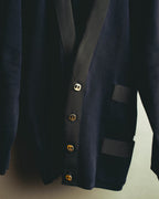 "Salvatore Ferragamo" 80's-90's Elegant cotton knit cardigan