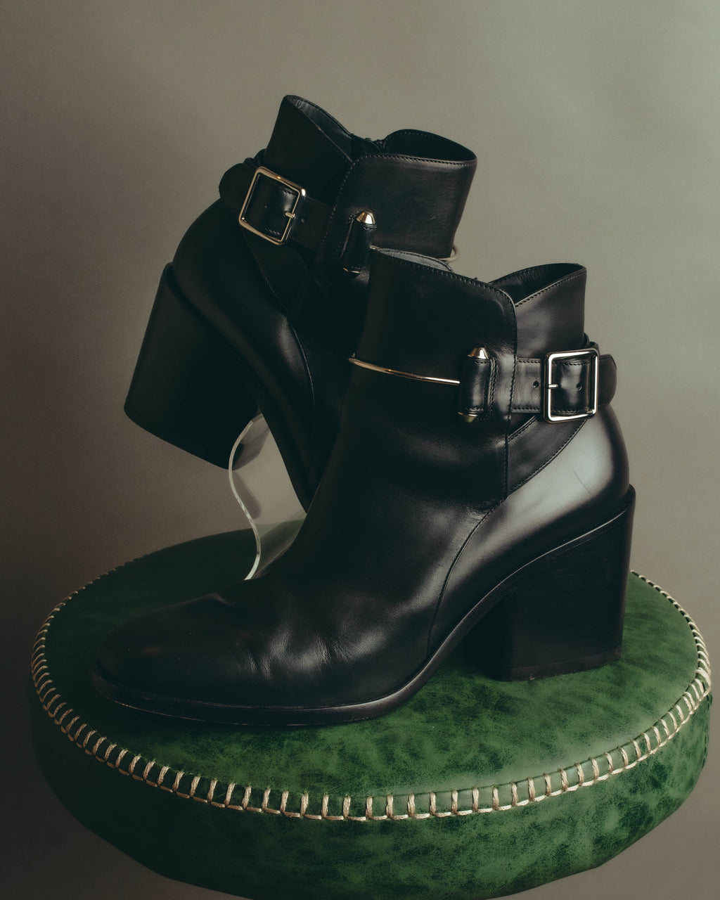 -SPECIAL- “BALENCIAGA” 2014-16’s Metal bar leather ankle boots
