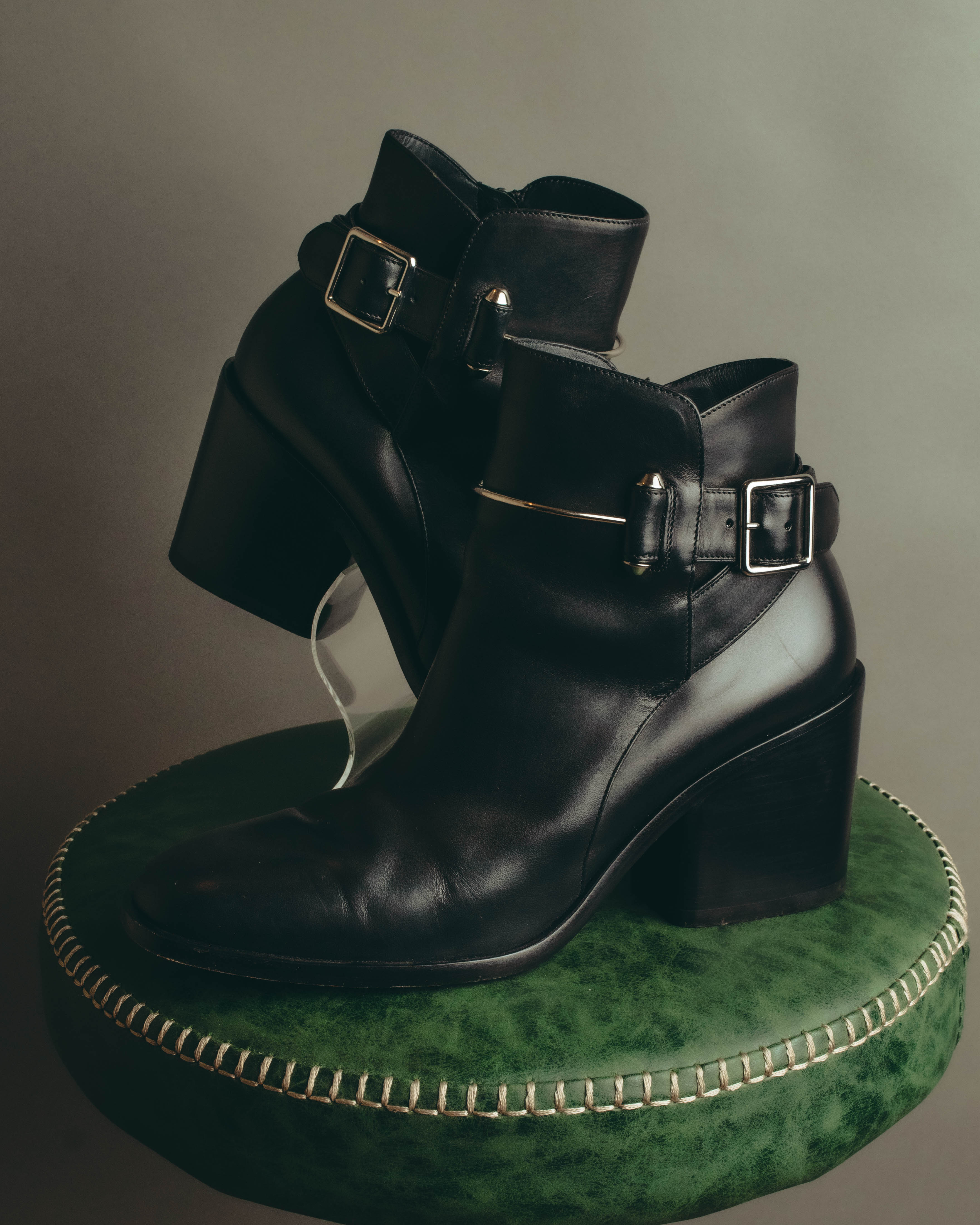 -SPECIAL- “BALENCIAGA” 2014-16’s Metal bar leather ankle boots
