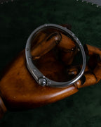 "Dolce & Gabbana" Curved rivet design silver metal bracelet