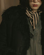 -SPECIAL- "GUCCI" 90's-00's Leather combination fur long coat