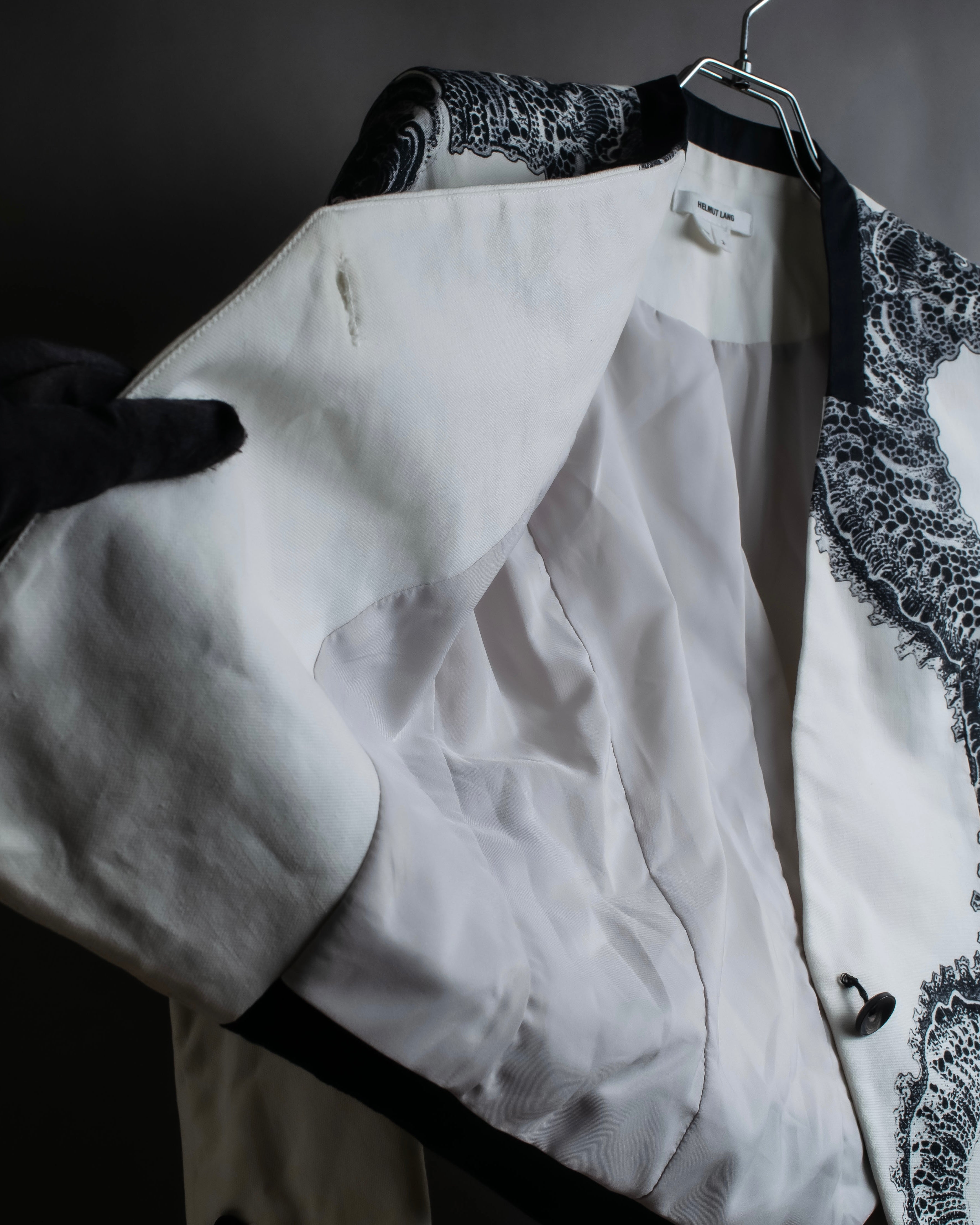 "HELMUT LANG" Seahorse motif design short jacket