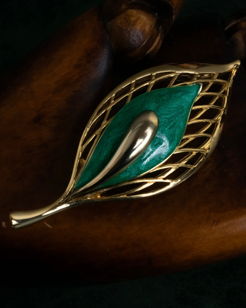 "BALENCIAGA" Floral＆leaf motif brooch set of 2