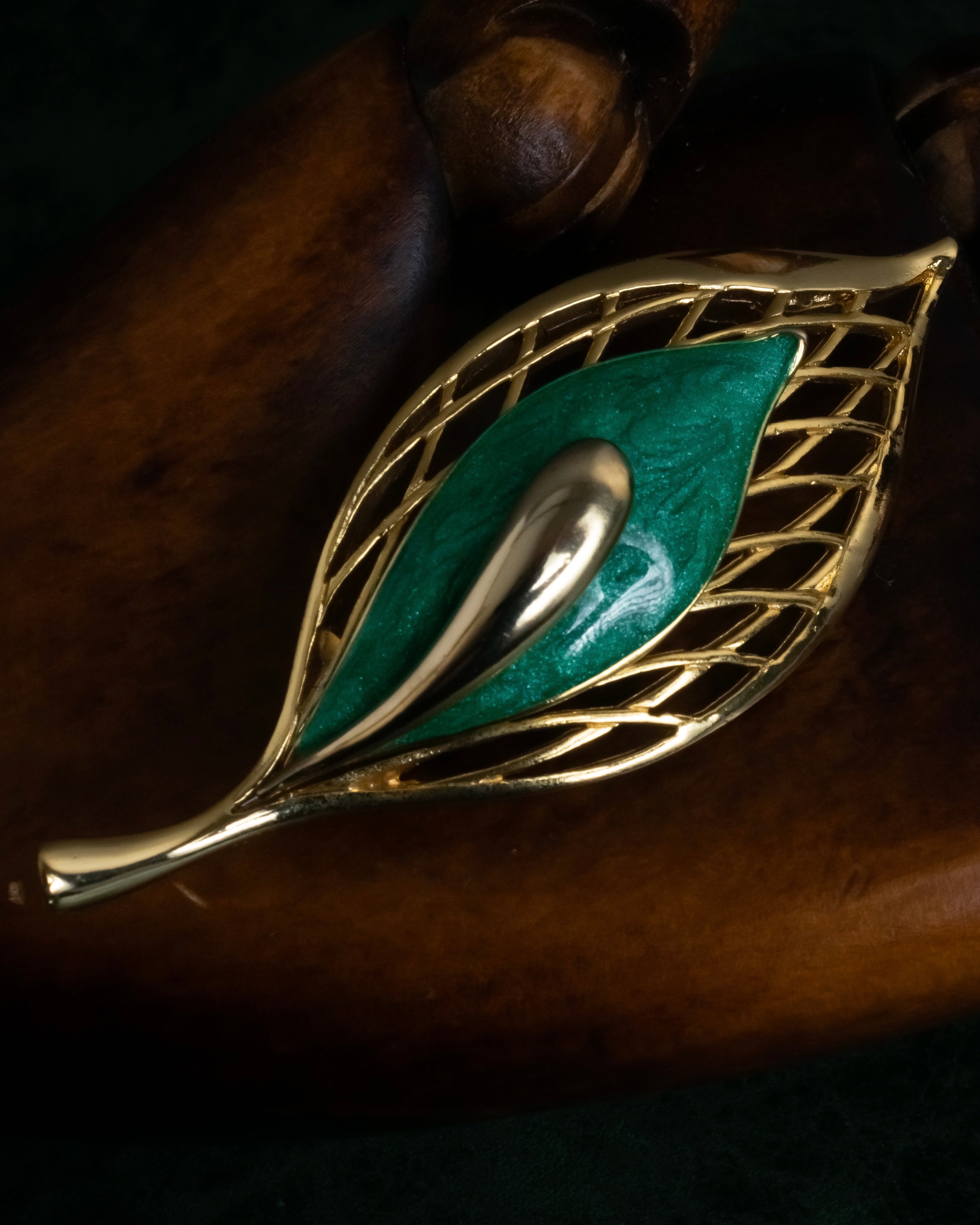 "BALENCIAGA" Floral＆leaf motif brooch set of 2