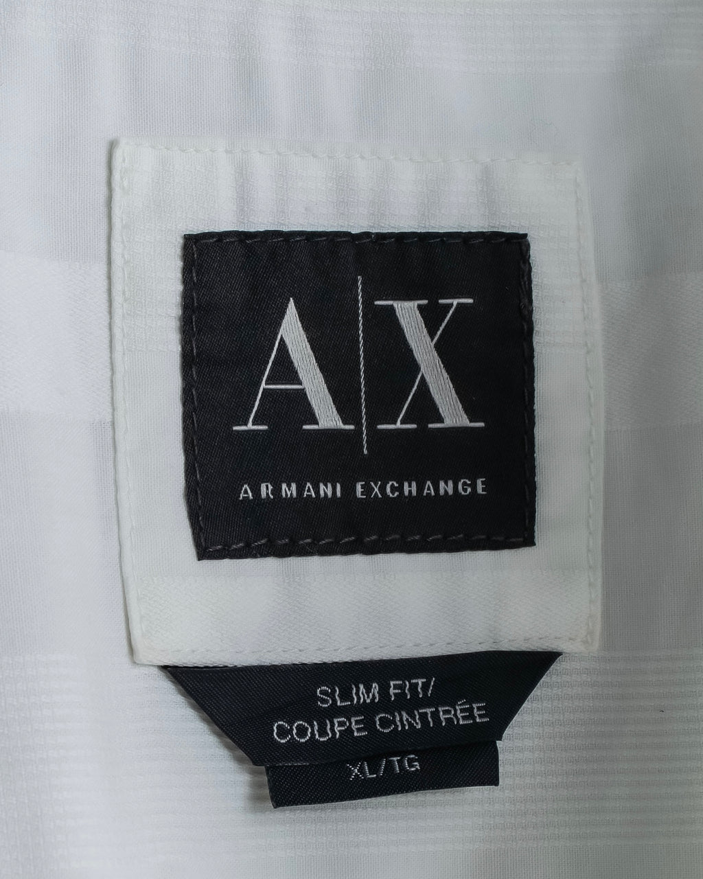 "ARMANI EXCHANGE" Different weave patterns cotton shirt