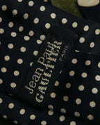 "Jean Paul Gaultier Paris" 90's-00's Graphic dotted silk neck scarf