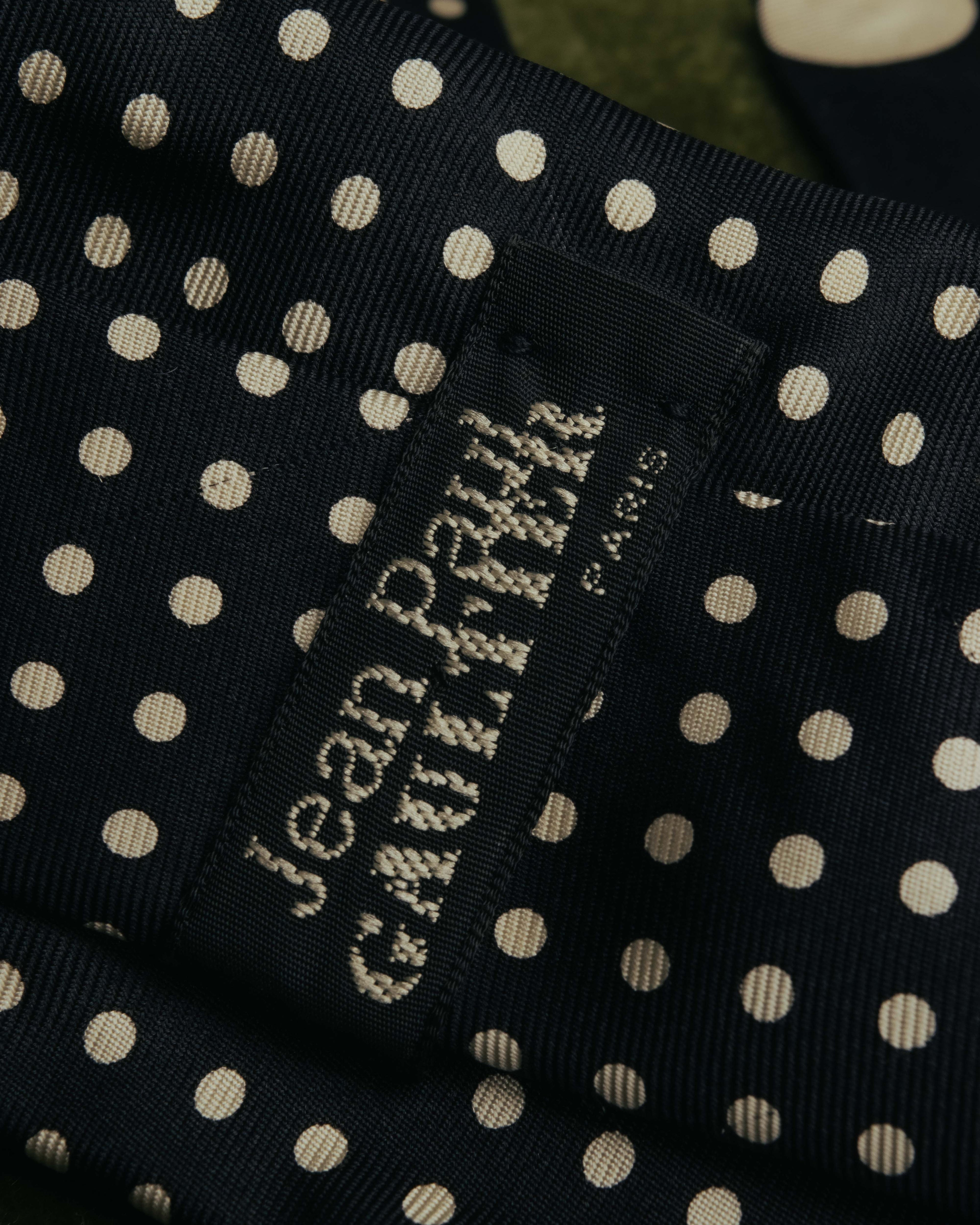 "Jean Paul Gaultier Paris" 90's-00's Graphic dotted silk neck scarf