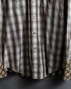 "GUCCI" Floral and checkered western shirt