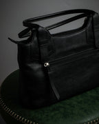 "Mila Schön" Horizontal minimalist metal fittings leather one-handle bag