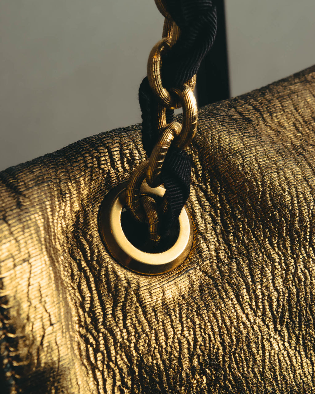 “LANVIN” 2008-2015 Metallic Happy shoulder bag