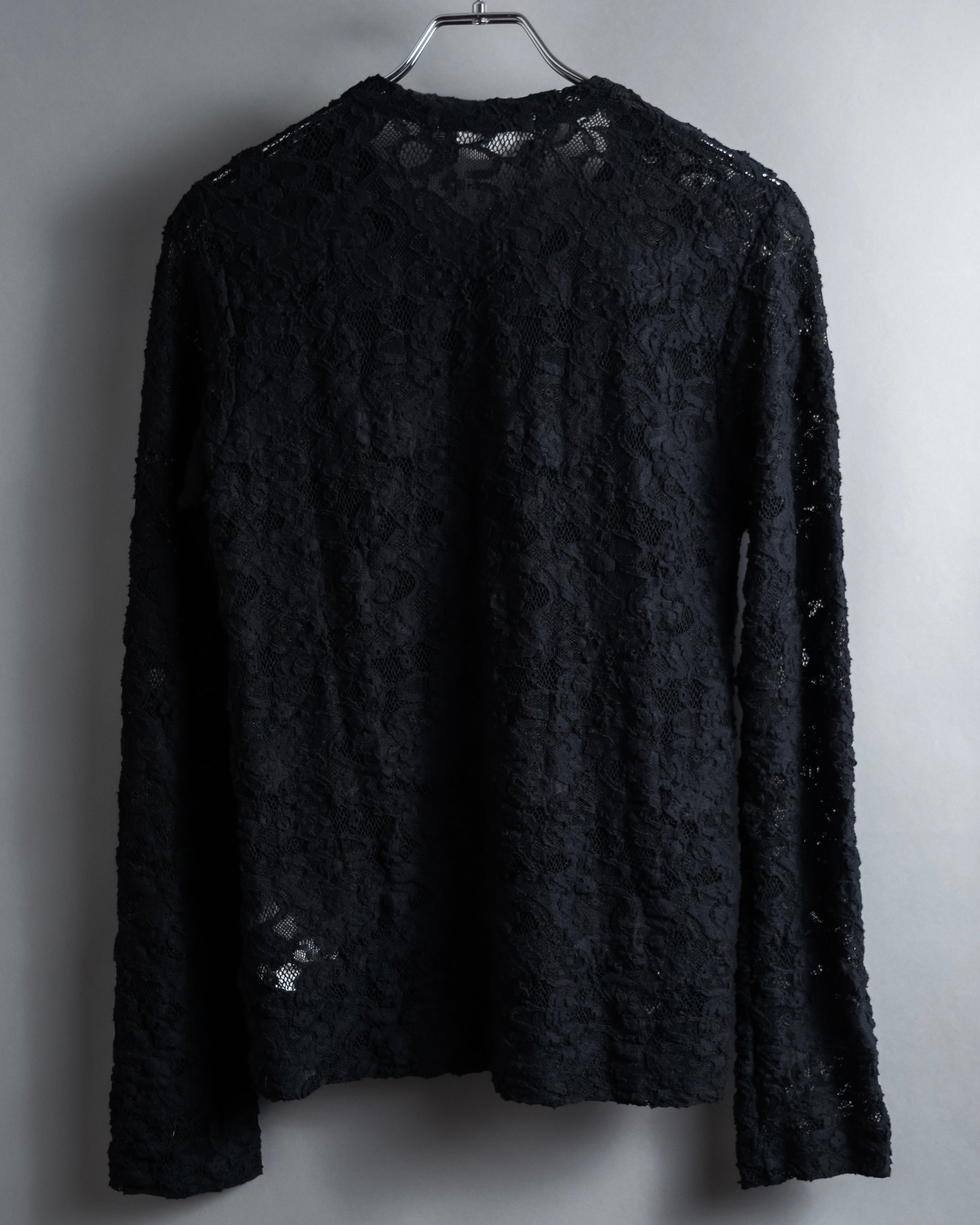 "COMME des GARCONS" 20SS Floral motif lace pullover
