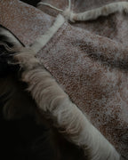 "Dolce &amp; Gabbana" Mouton &amp; knit combination design coat