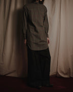 "Dries Van Noten" Longline windowpane check band collar shirt