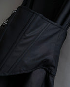 "KIMHĒKIM" Bondage corset belt design shirt dress