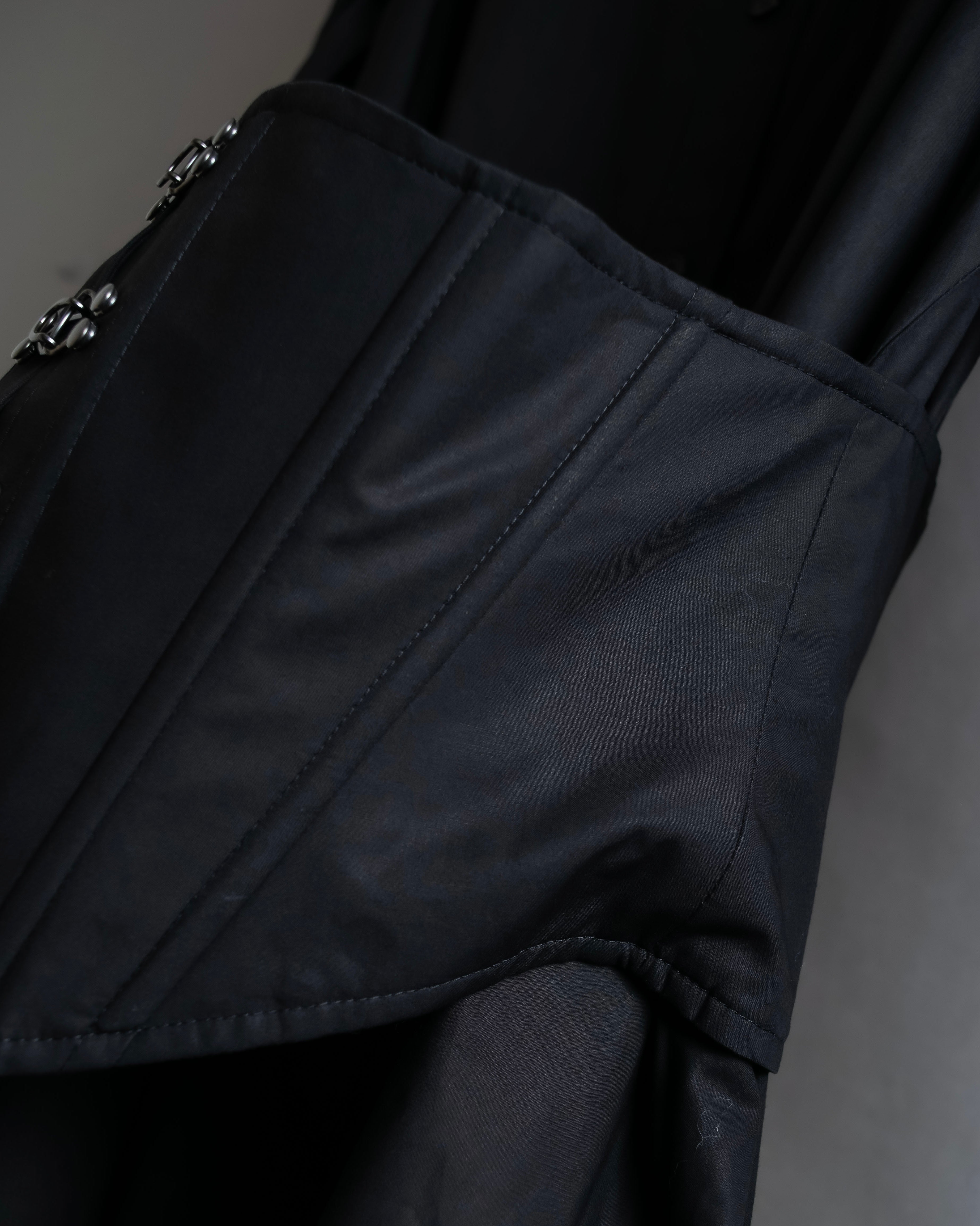 "KIMHĒKIM" Bondage corset belt design shirt dress