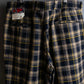 "Vintage tartan check wide tapered slacks"