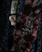 "FENDI" 1970's oversized astrakhan fur coat