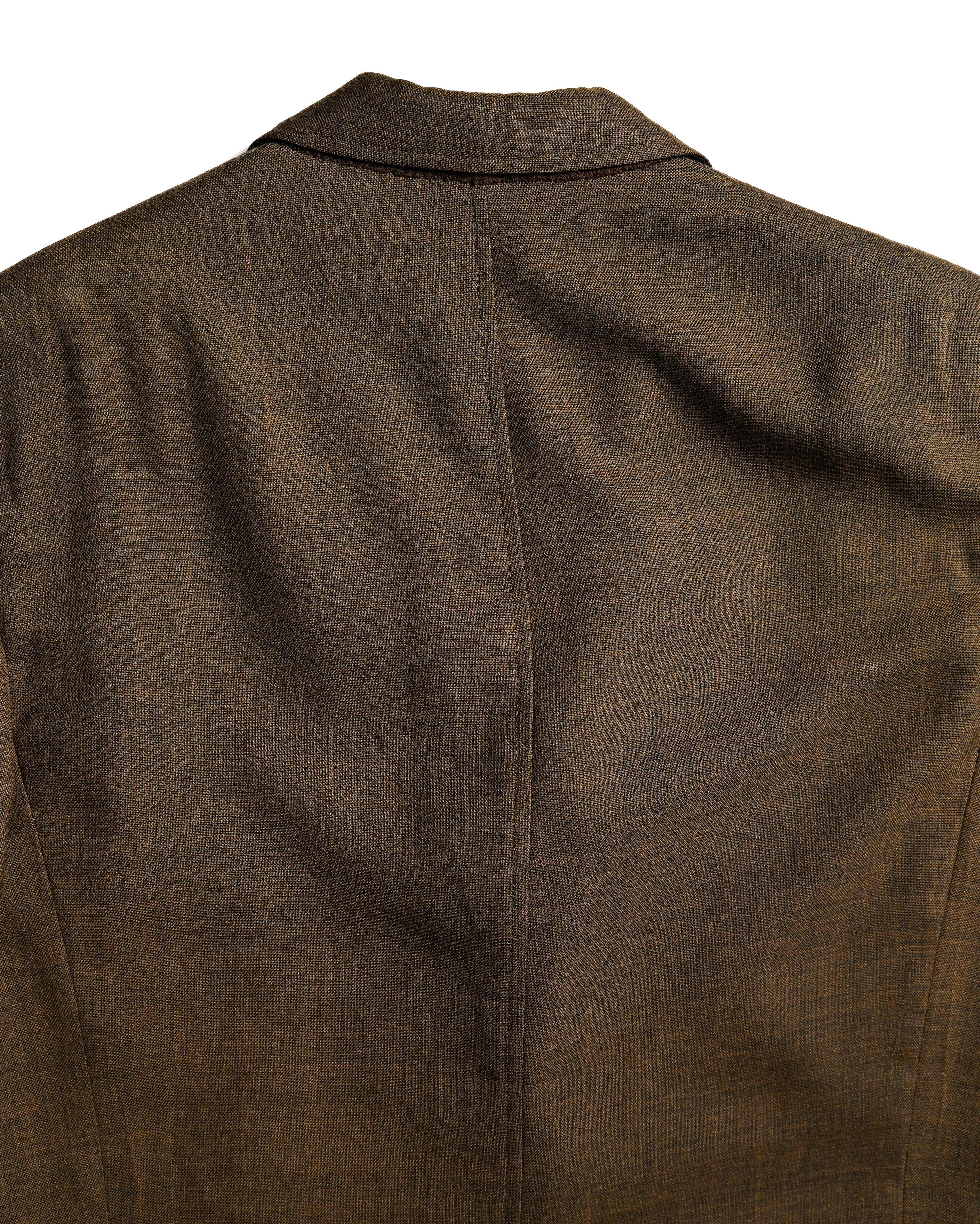VINTAGE/ Beautiful Olive Colored Single Breasted 3B Tailored Jacket