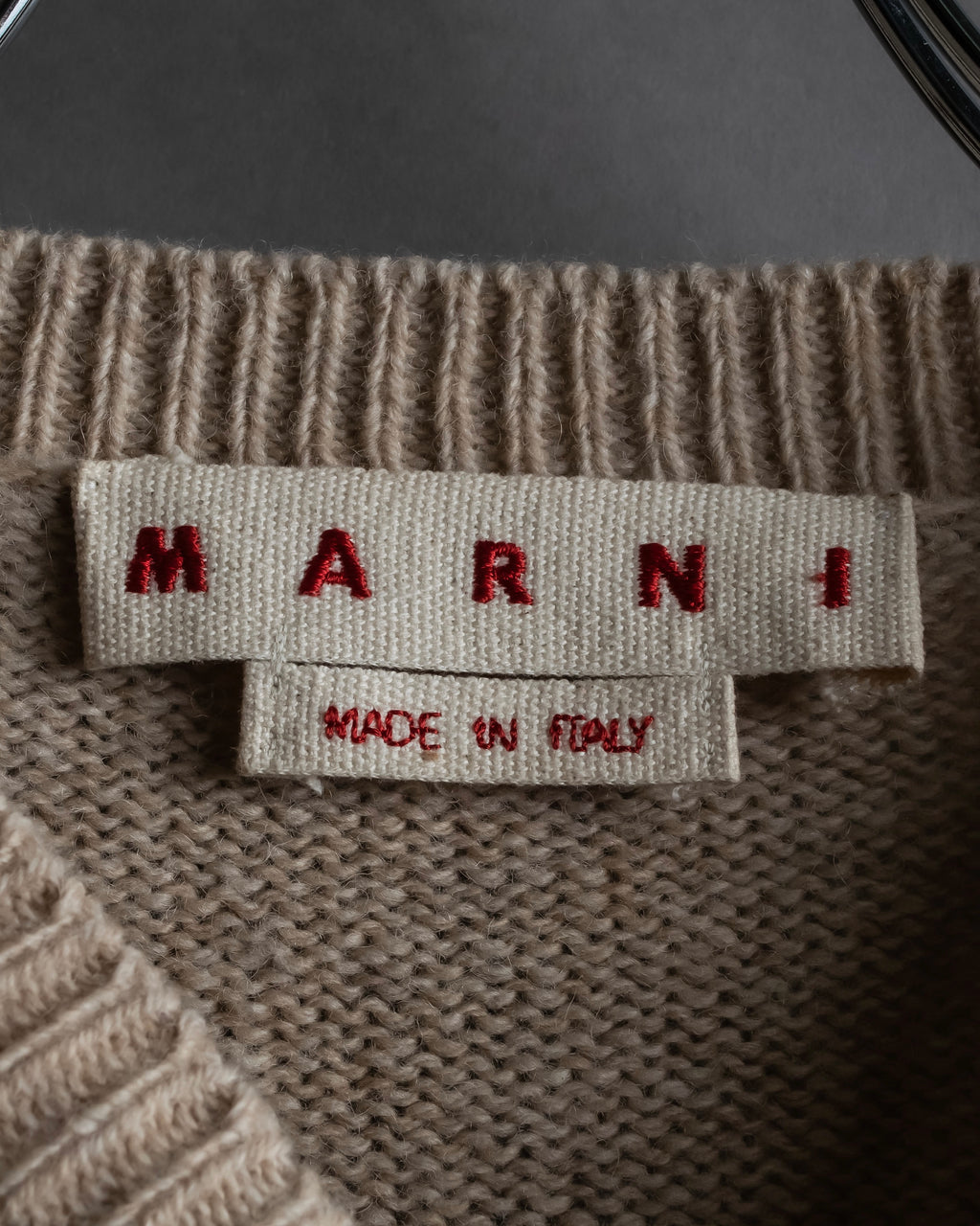 "MARNI" Logo shaggy design oversized knit