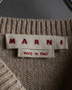"MARNI" Logo shaggy design oversized knit