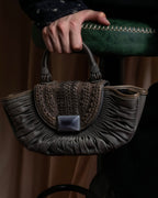 "Christian Dior" John Galliano period Gathering design leather hand bag