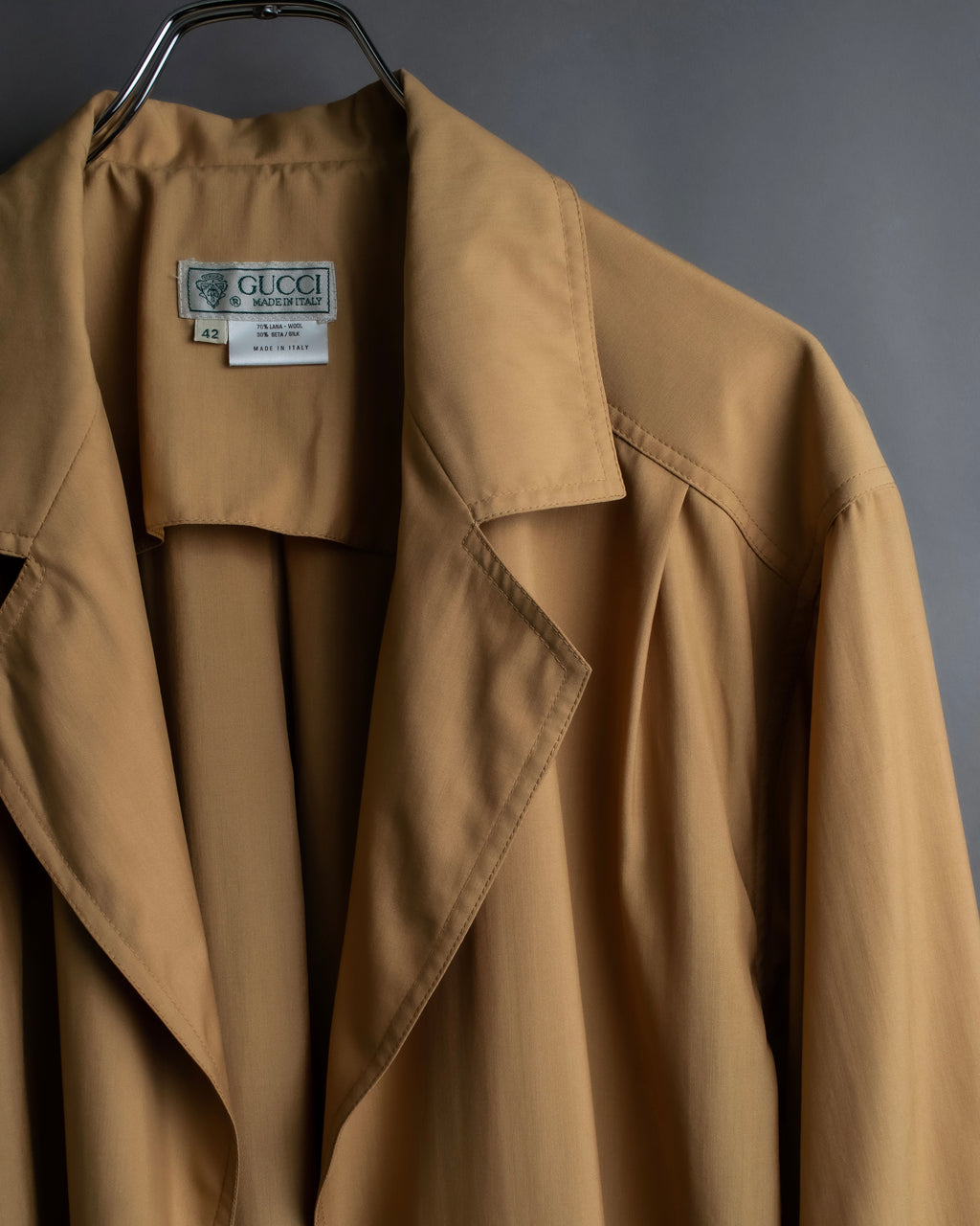 "GUCCI" silk blended shirt jacket