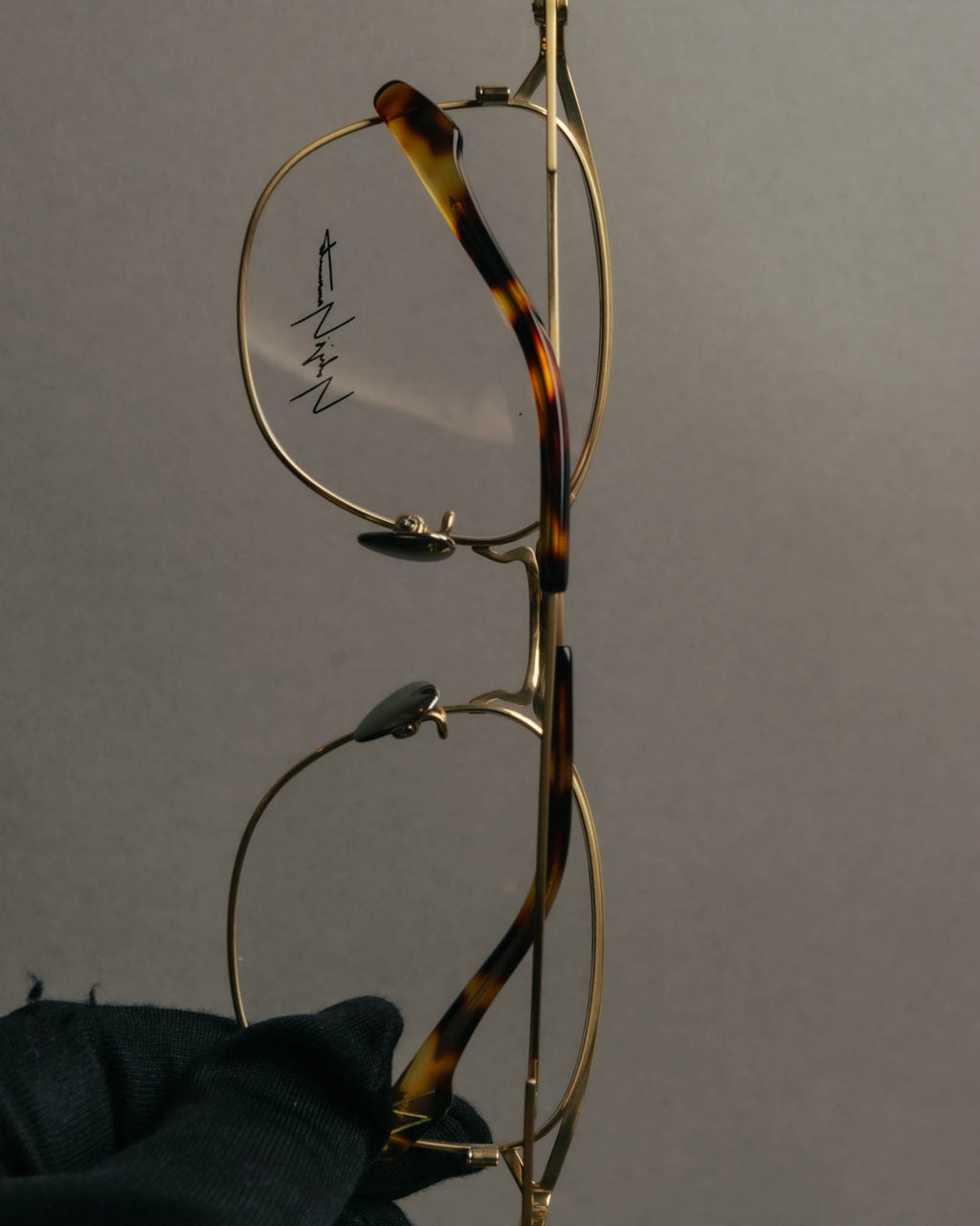 “Yohji Yamamoto” 2019-2021 Y motif browline optical glasse