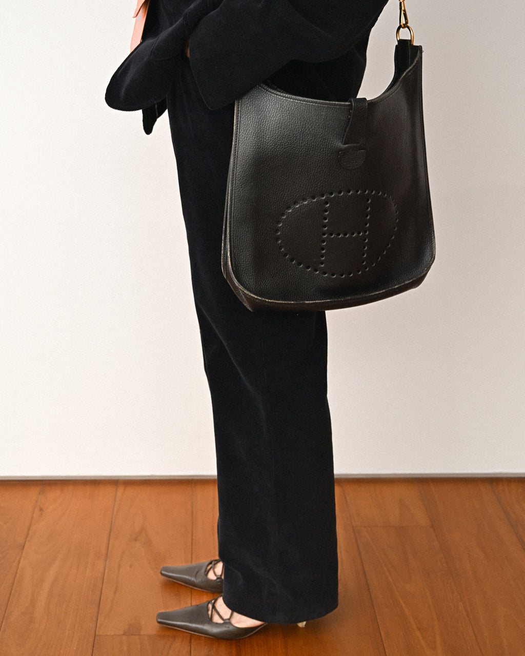 BURBERRY/ Slim Fit Single Breasted Corduroy Set Up Black