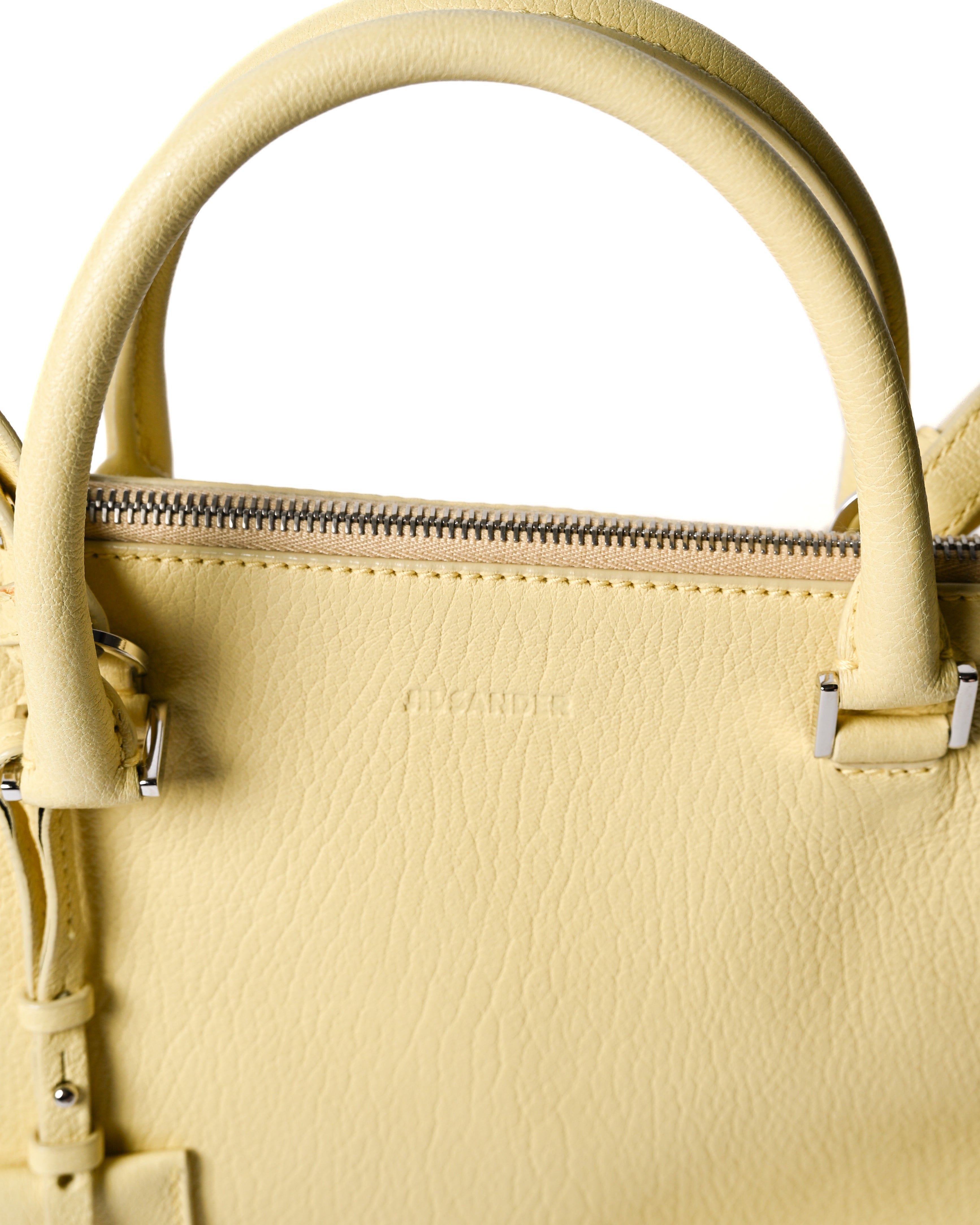 JIL SANDER/ Minimal Designed 2 Way Boston Bag Pastel Yellow