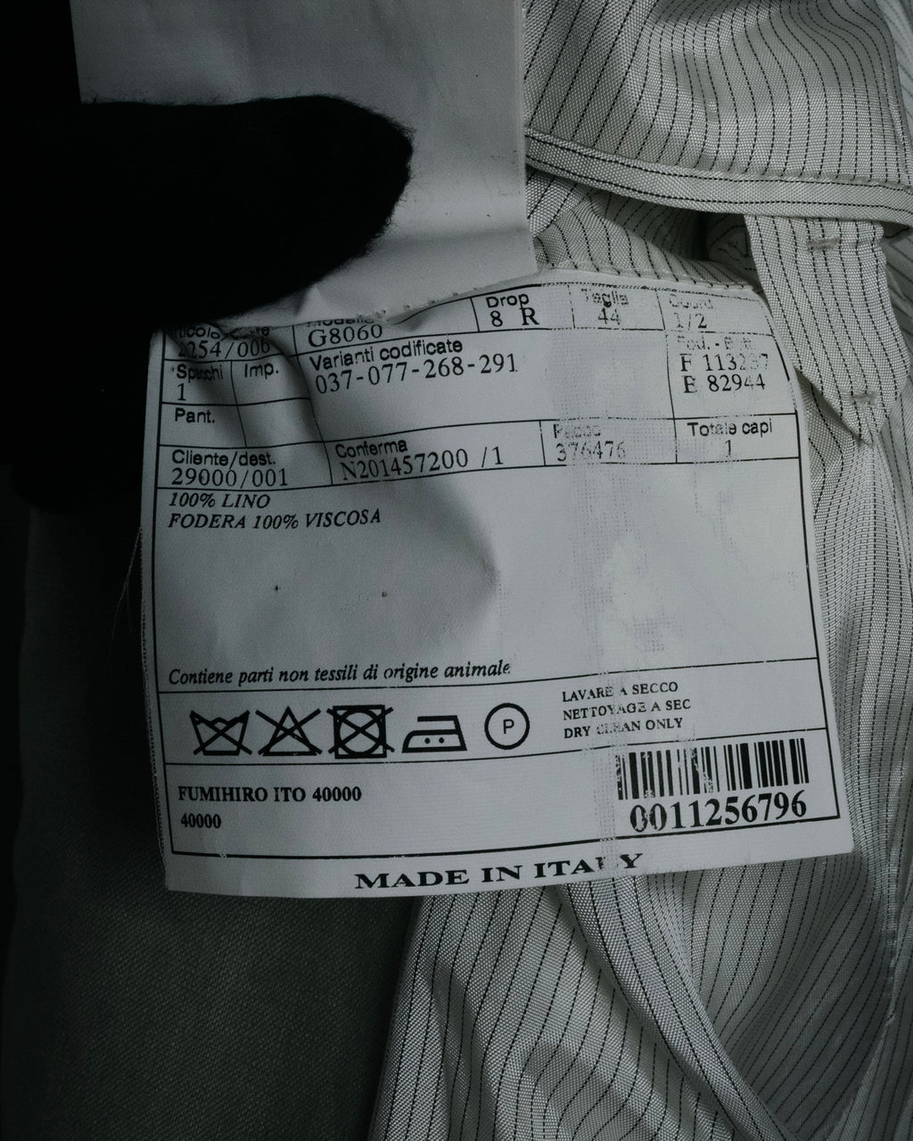 “PRADA” 10’s Linen tailored suit set