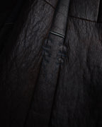 “KENZO” 80’s Folkloric shearling-lined leather long coat