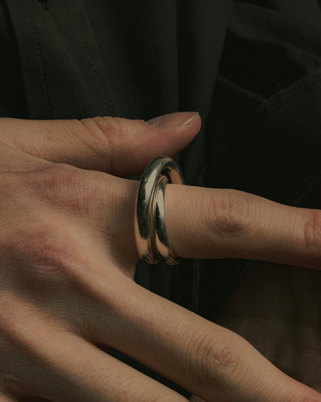 "HERMES" Vertige polished silver 925 ring
