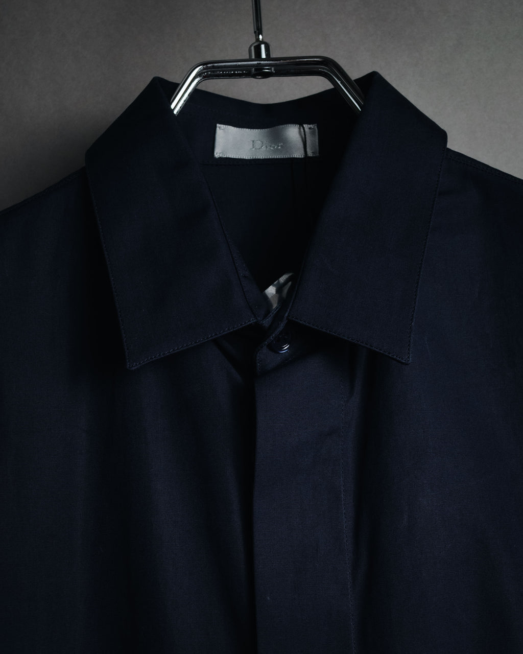 "Dior" 2017 AW Minimal fly-front bee-embroidered shirt