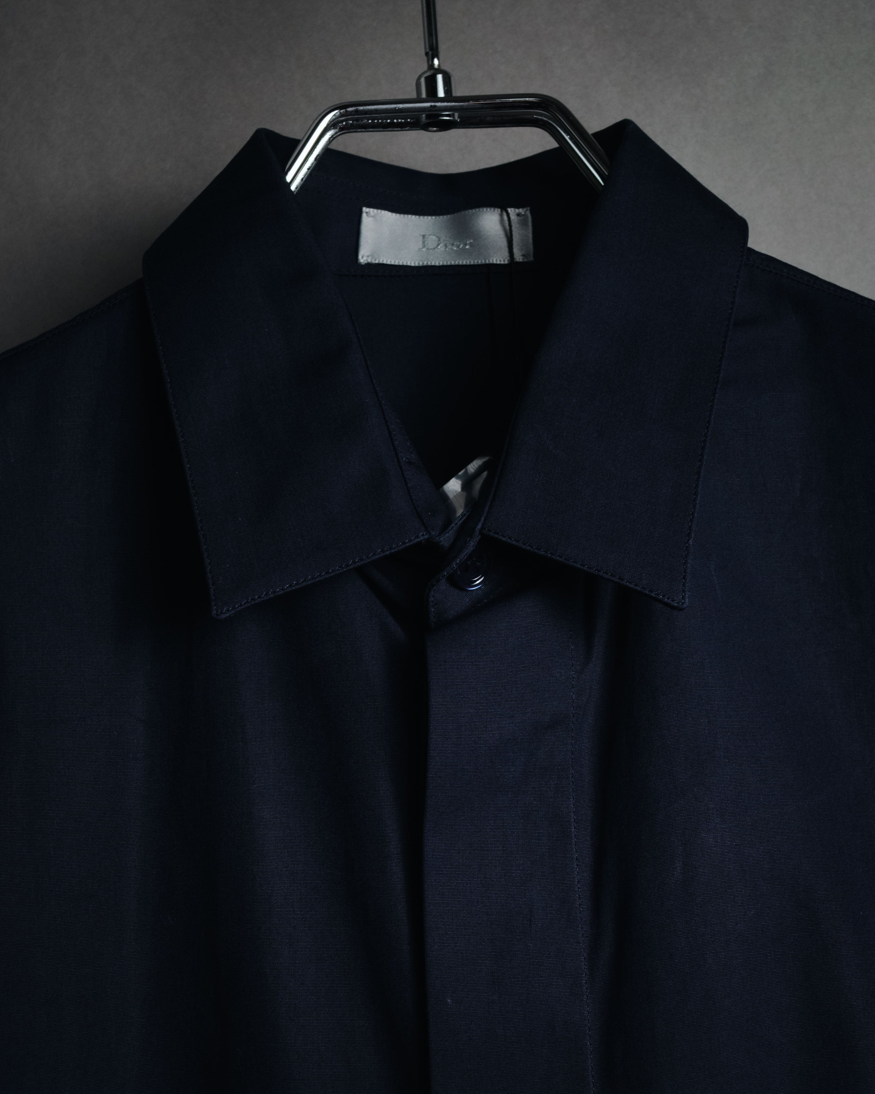 "Dior" 2017 AW Minimal fly-front bee-embroidered shirt