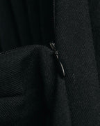 “ISSEY MIYAKE” 00’s wool blend pleated cutwork skirt