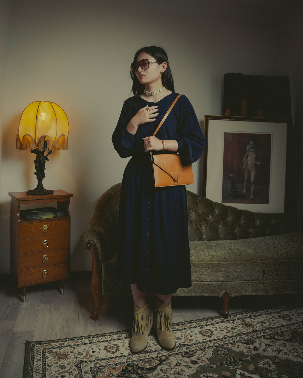 -SPECIAL- "HERMES" 70's-80's Vintage Lydie leather shoulder clutch bag