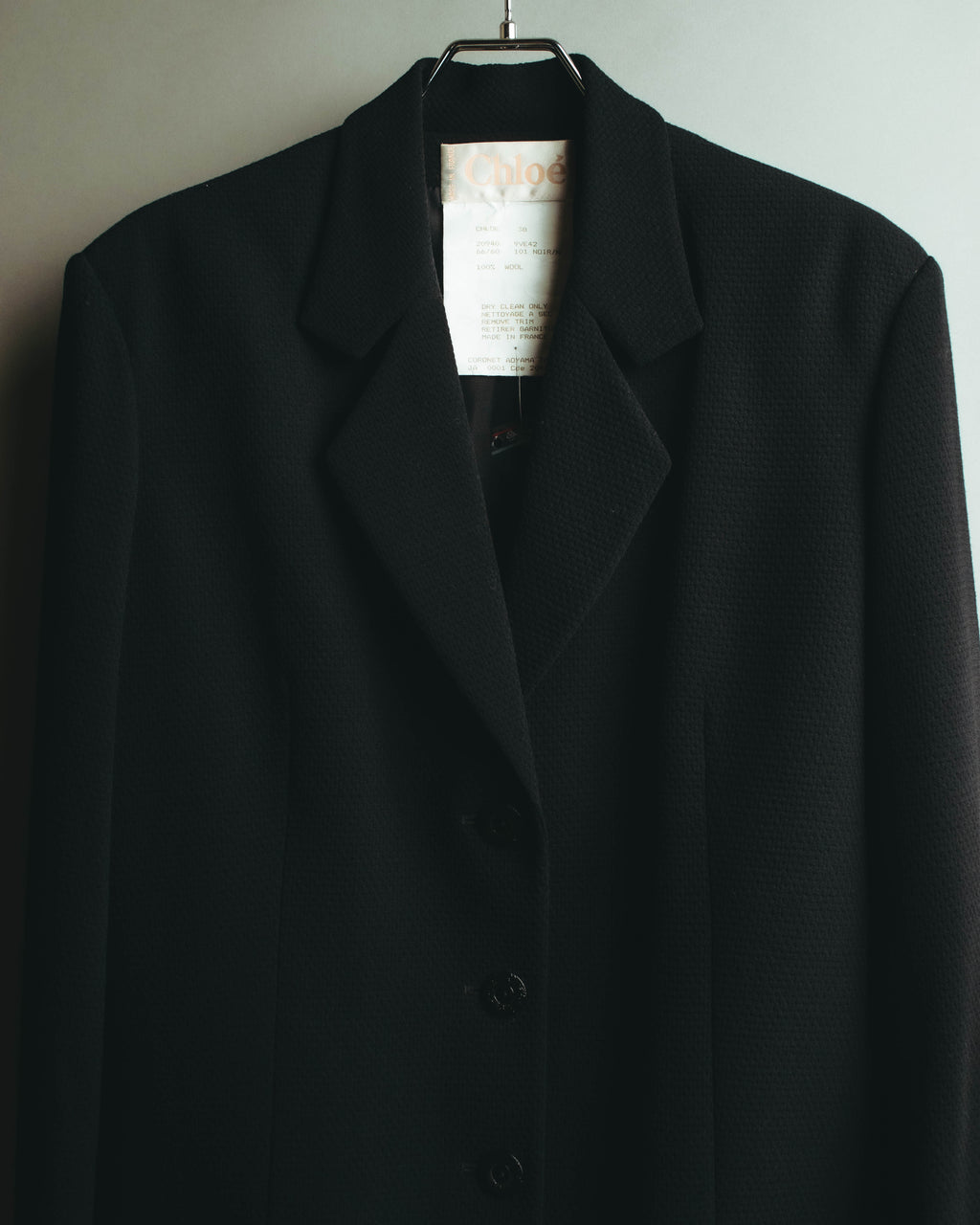 "Chloé" 90's Textured wool tailored blazer