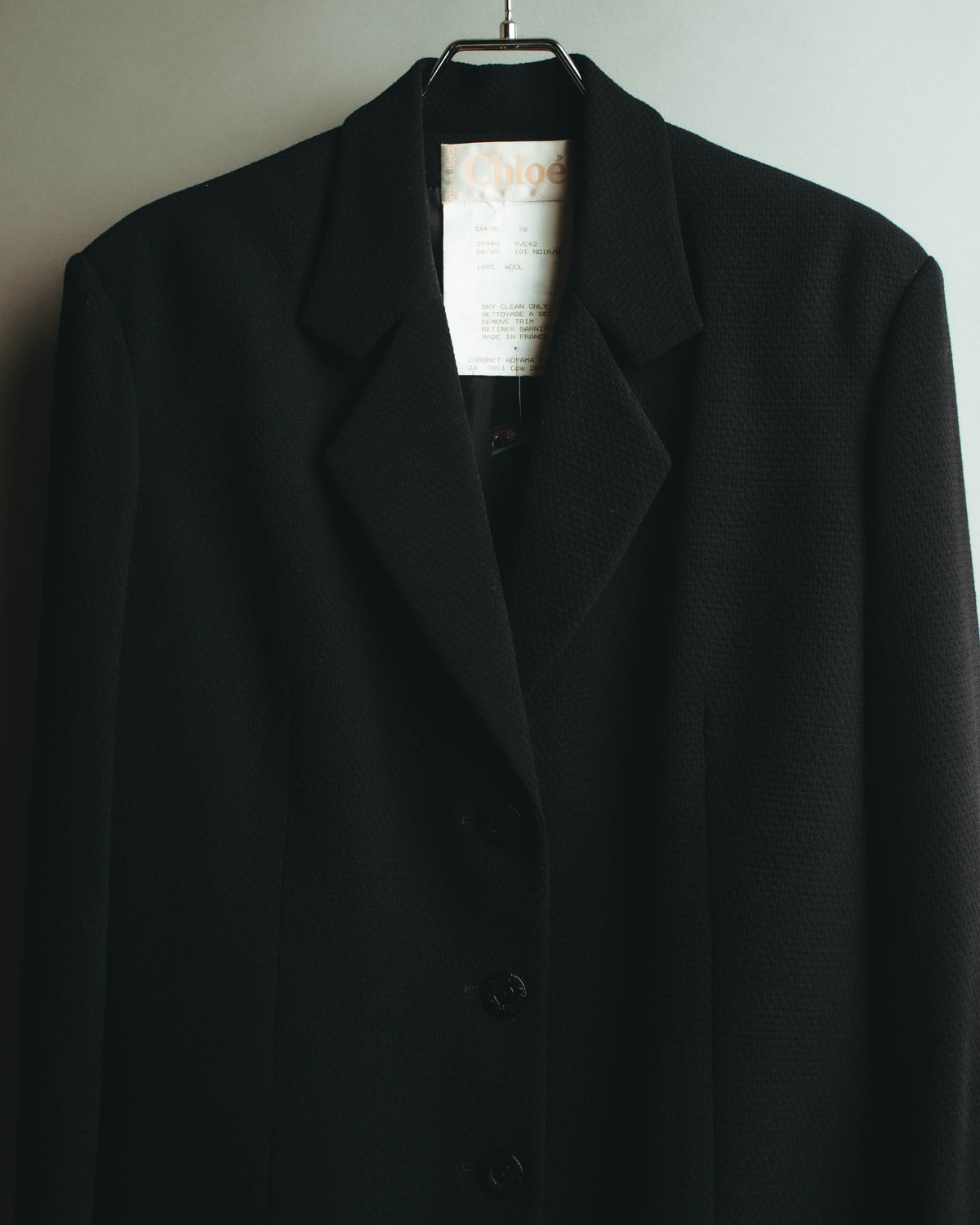 "Chloé" 90's Textured wool tailored blazer