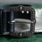 "GUCCI" Cat head motif stud design leather bracelet