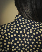 -SPECIAL- "Saint Laurent" 2019-2020 Polka dot silk long sleeve shirt